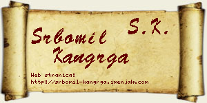 Srbomil Kangrga vizit kartica